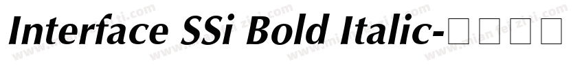 Interface SSi Bold Italic字体转换